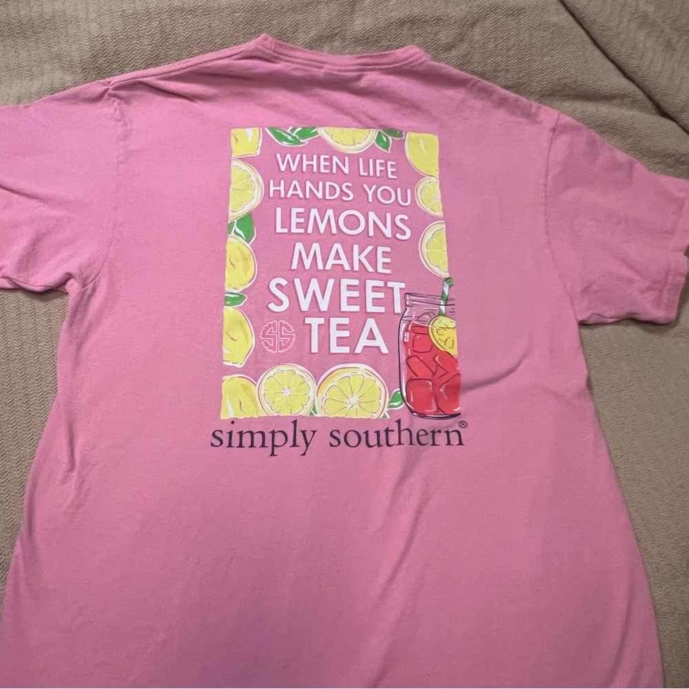 SOLD Simply Southern Pink Short Sleeve Tee